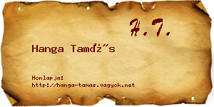 Hanga Tamás névjegykártya