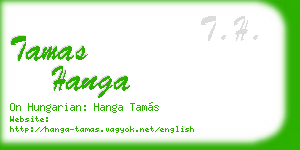 tamas hanga business card